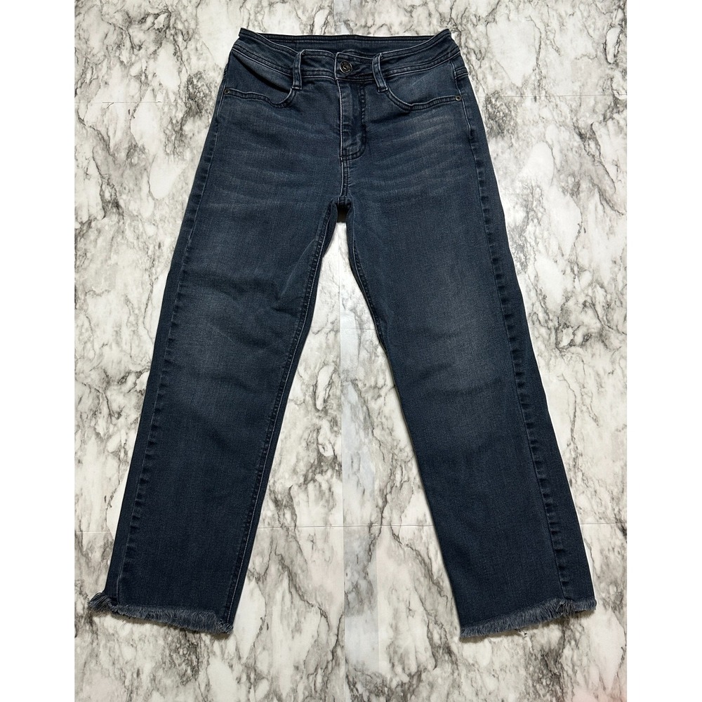 Chevignon Women's Denim Jeans  Size 6 Gray/Blue Waist‎ 26" x Length 24" Chino